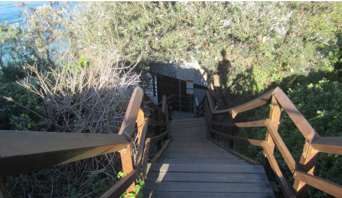 Widening Little Bay beach stairs