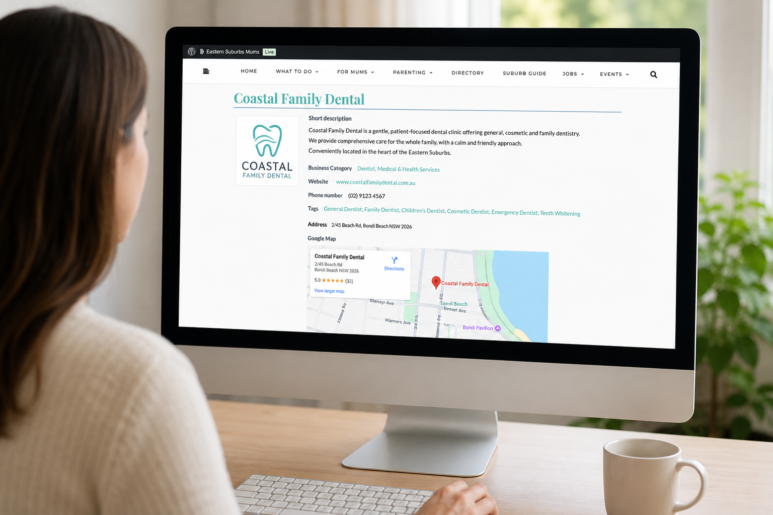 Dental clinic advertising with Eastern Suburbs Mums