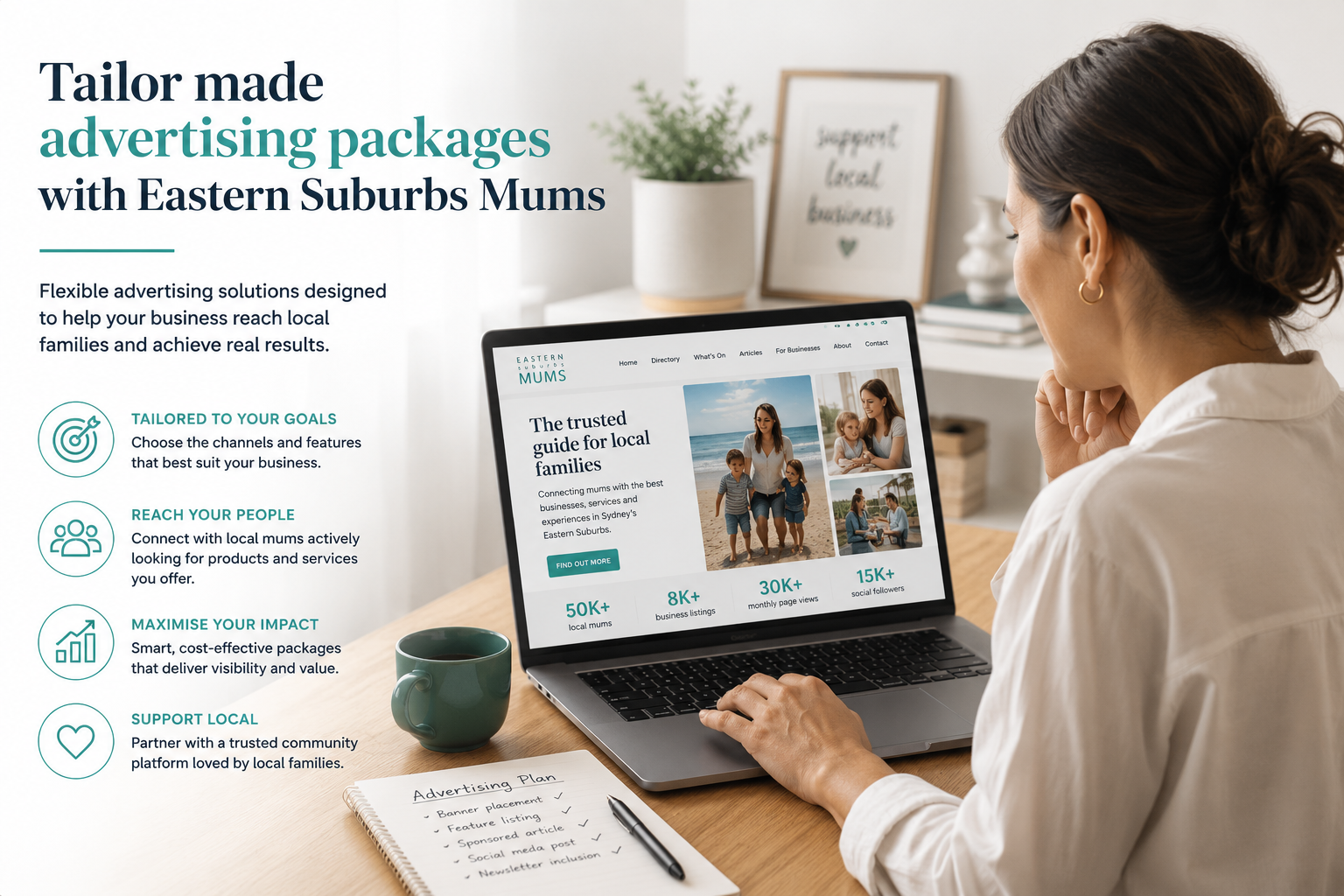 Tailor made advertising packages for Eastern Suburbs Mums