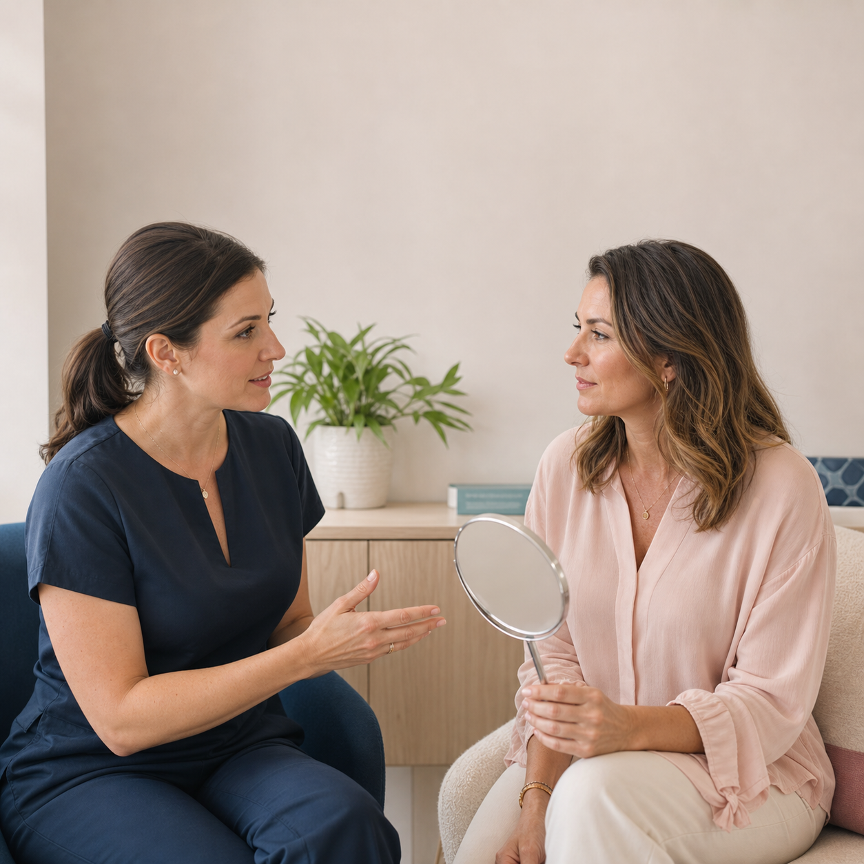 Cosmetic treatment consultation with an Eastern Suburbs client