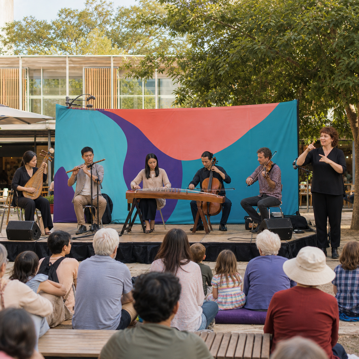 Accessible community arts performance with an Auslan interpreter