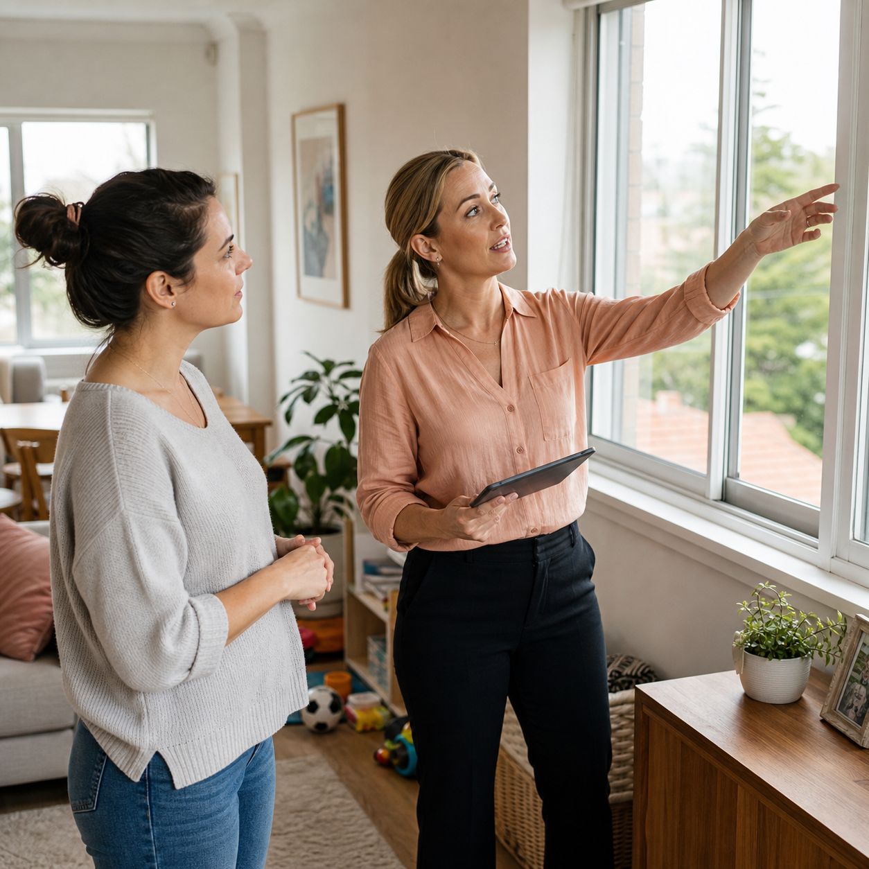 Eastern Suburbs property manager inspecting a family rental home