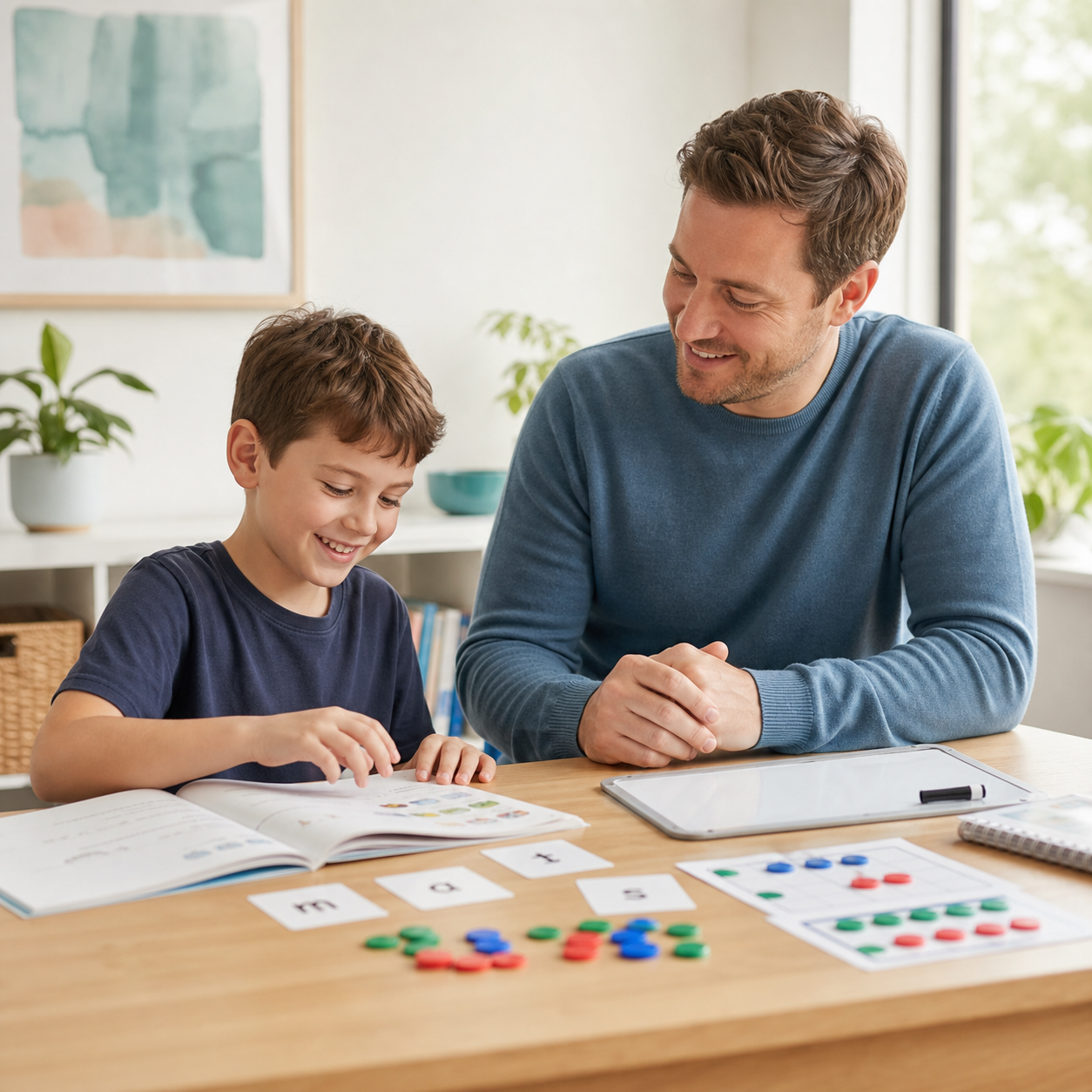 One-to-one tutor providing patient foundational learning support
