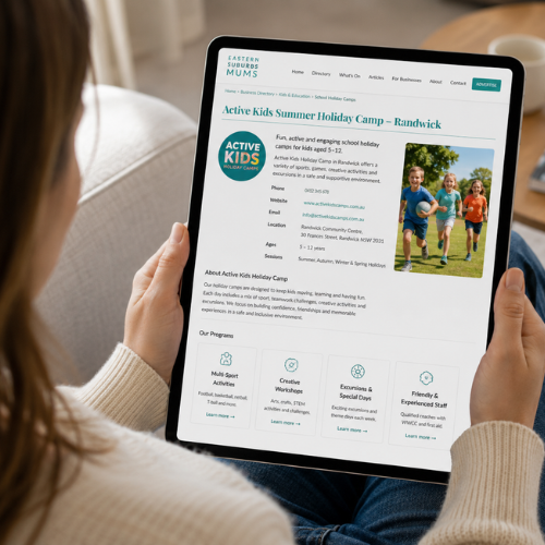 Reach Eastern Suburbs parents planning kids activities and school holiday programs
