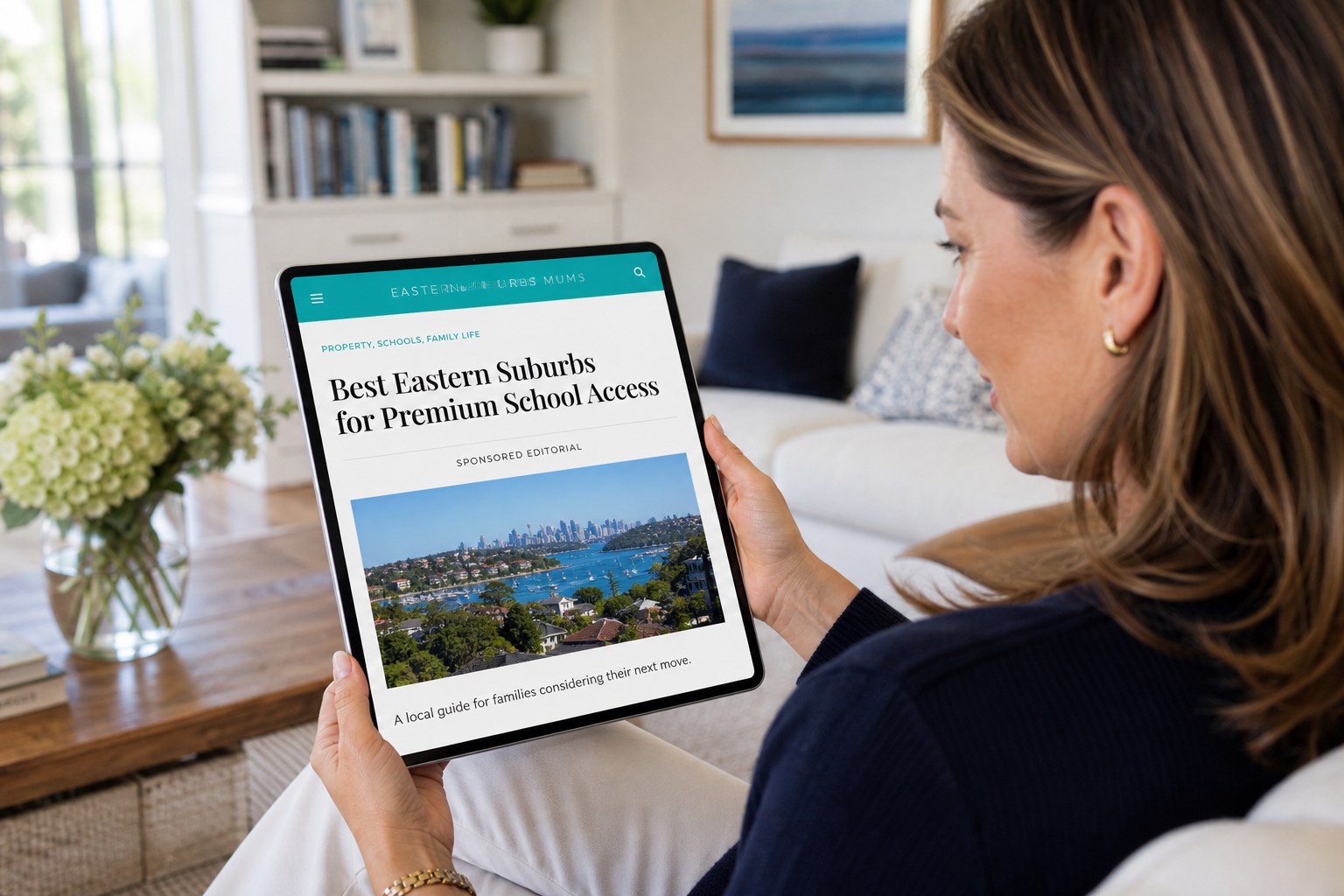 Sponsored Eastern Suburbs Mums property editorial about premium school access