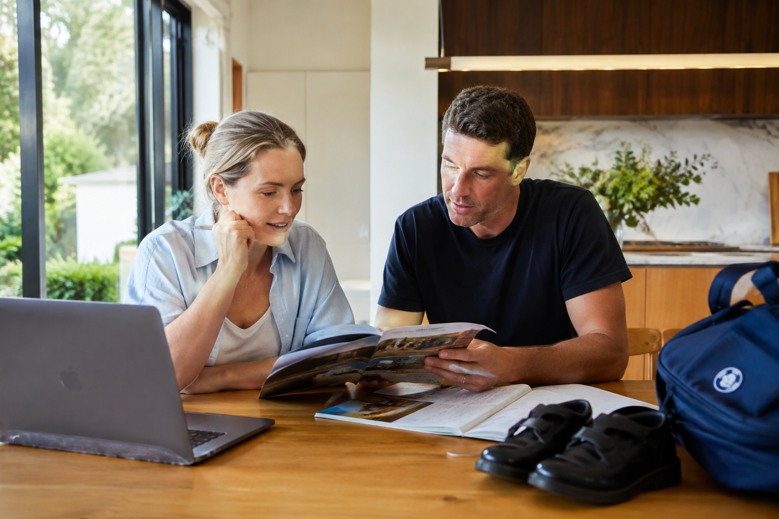 Eastern Suburbs parents comparing Catholic, private and independent school enrolment options at home