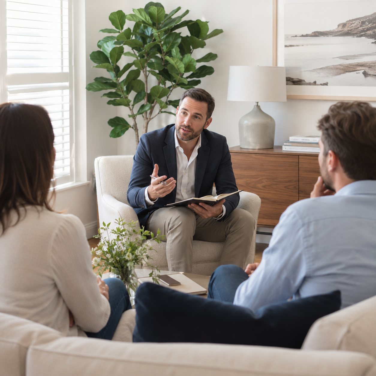 Parents speaking with a family psychologist in Sydney’s Eastern Suburbs