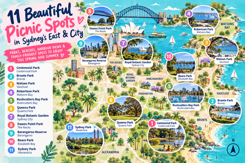 Beautiful Picnic Spots in Sydney's East and City to Enjoy This Spring and Summer